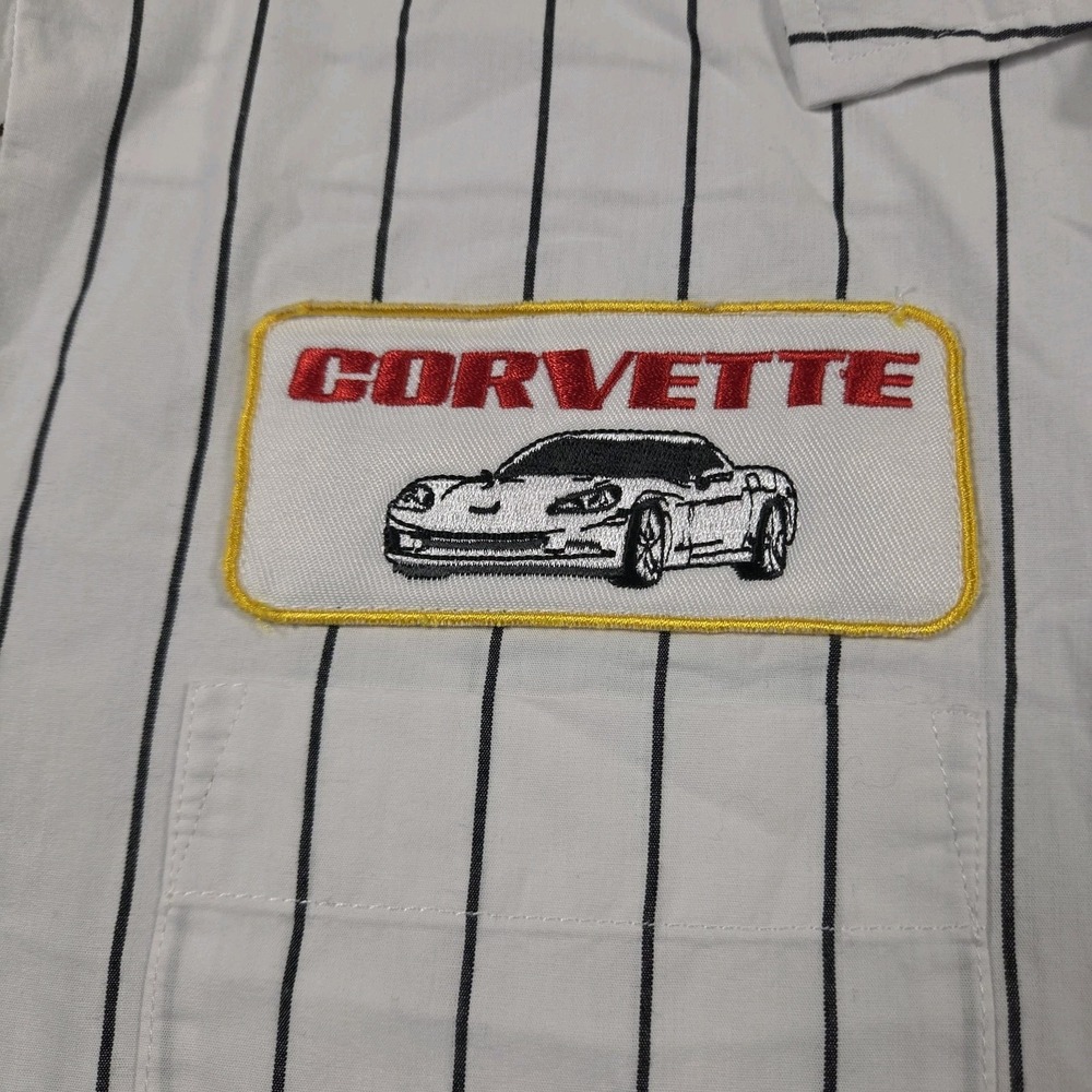 Aeropostale Chevy Corvette Pinstripe Button Down Men's Small – Cropped - Picture 3 of 8